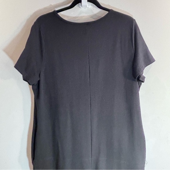 SMASH + TESS Sz L V-Neck Jumpsuit Wide Leg Seam Pockets Patch Front Pocket Black - Picture 9 of 10